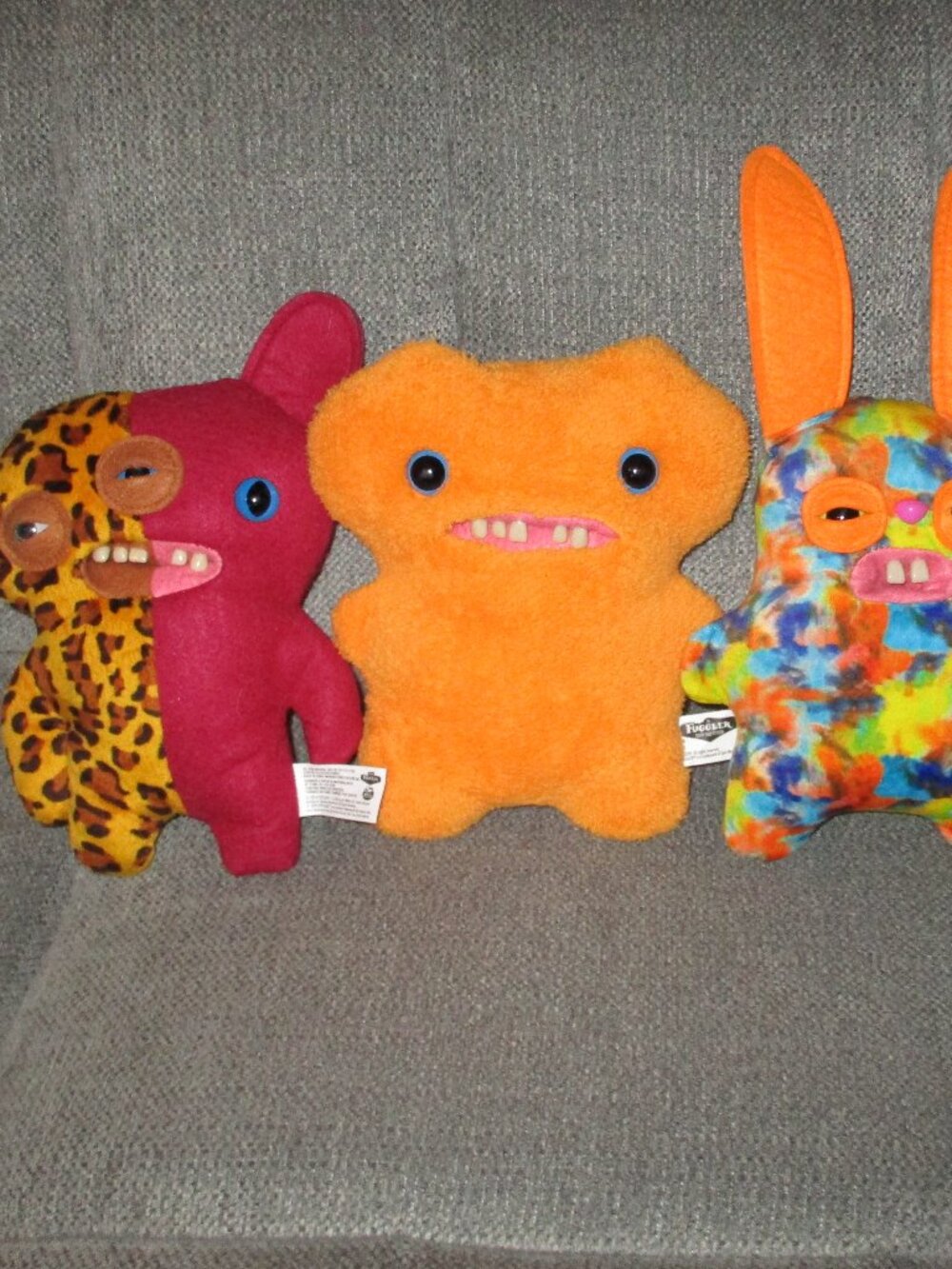 3 Fuggler Funny Ugly Monsters Plush Stuffed Orange Leopard Tye Die bunny  2024